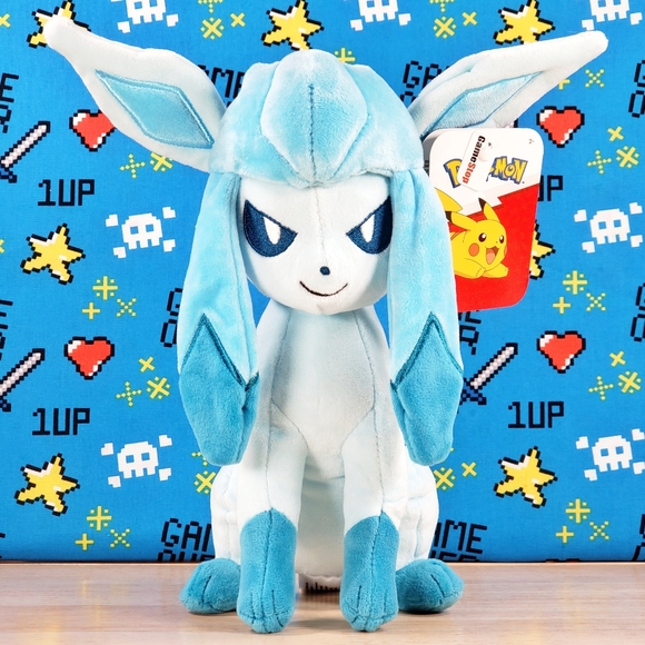 Pokemon Other - Jazwares Pokemon GLACEON 9" UltraSoft Stuffed RARE Collectible Plush Toy NWT